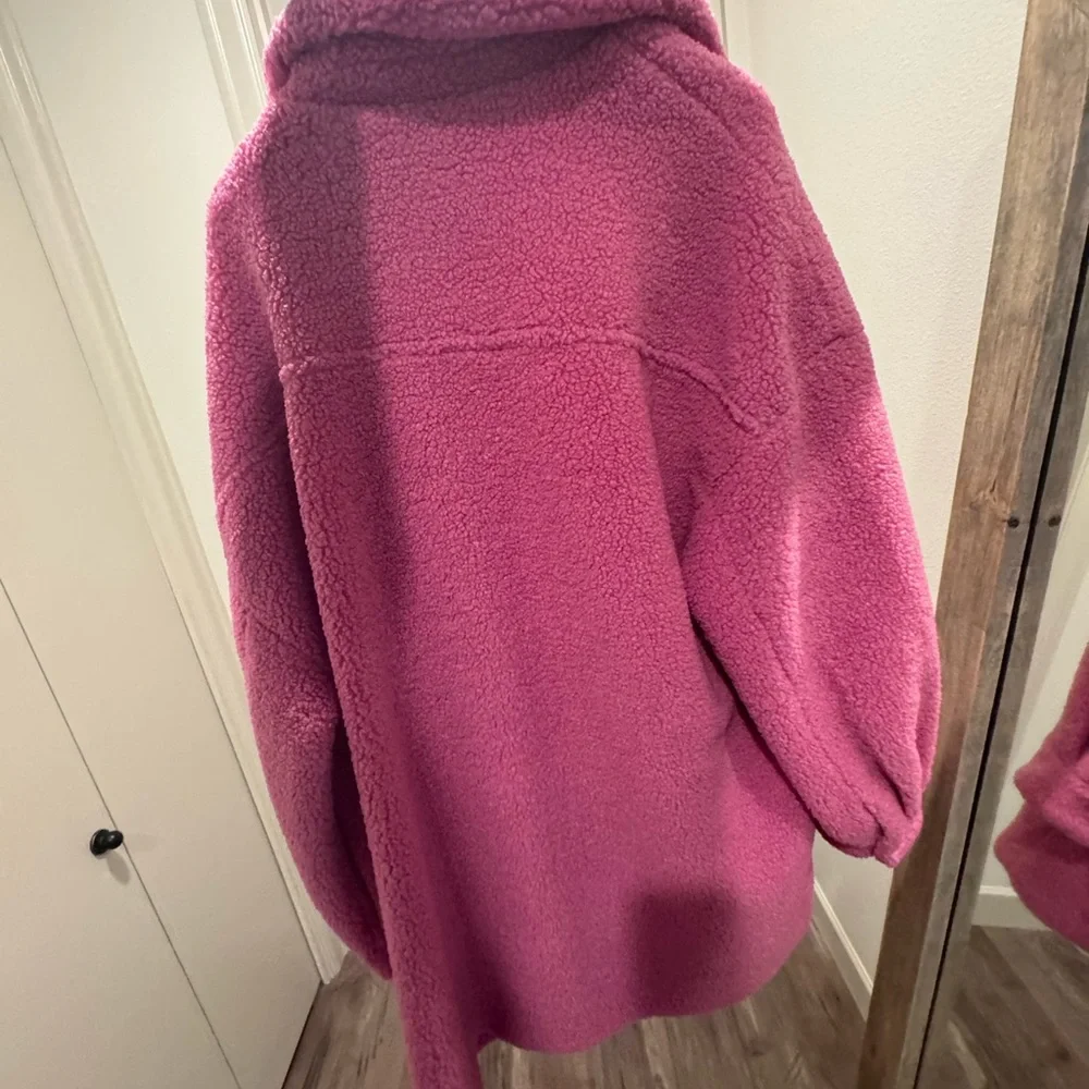 Avec Les Filles Pink Teddy Jacket - Picture 2 of 4